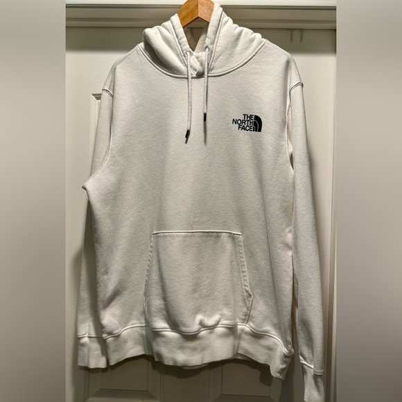 EUC: The North Face Men’s XL White Hoodie Never Stop Exploring Logo Sweatshirt - Picture 2 of 14